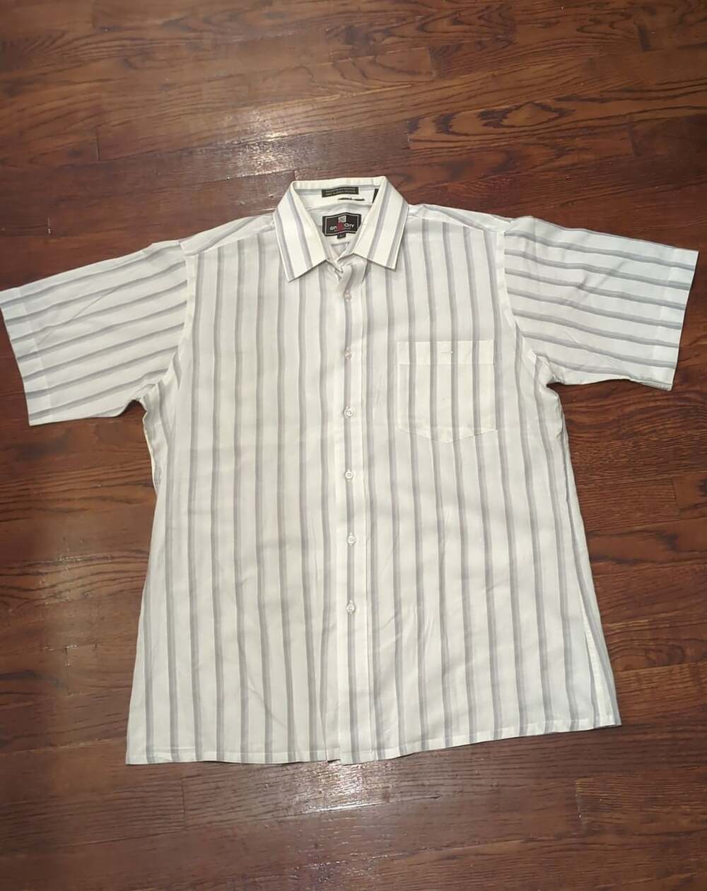 Givenchy Monsieur Size L Short Sleeve Button Down Shirt Striped
